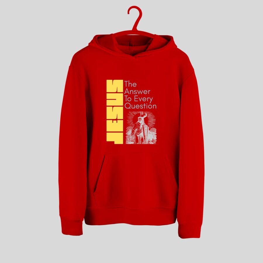 Jesus: The Answer to Every Question Hoodie- Kids - Image 4