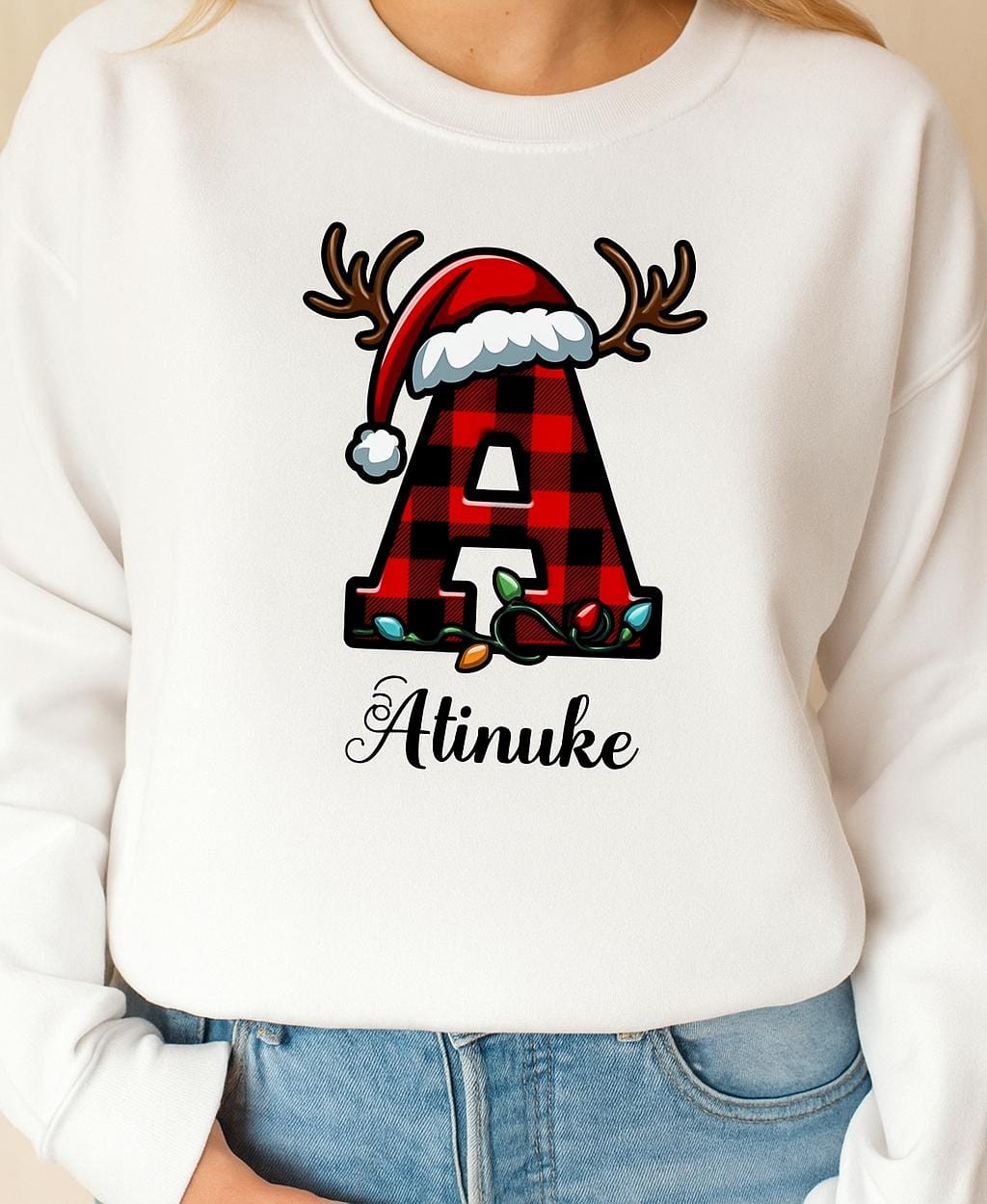 Personalised Alphabet Christmas Sweatshirt