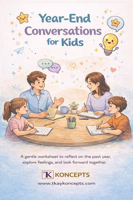 Free Download: Year-End Conversations for Kids (Printable Worksheet)